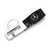 Mercedes-Benz Keychain w/ Metal Click Lock Leather Strap